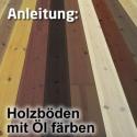Holzböden färben 